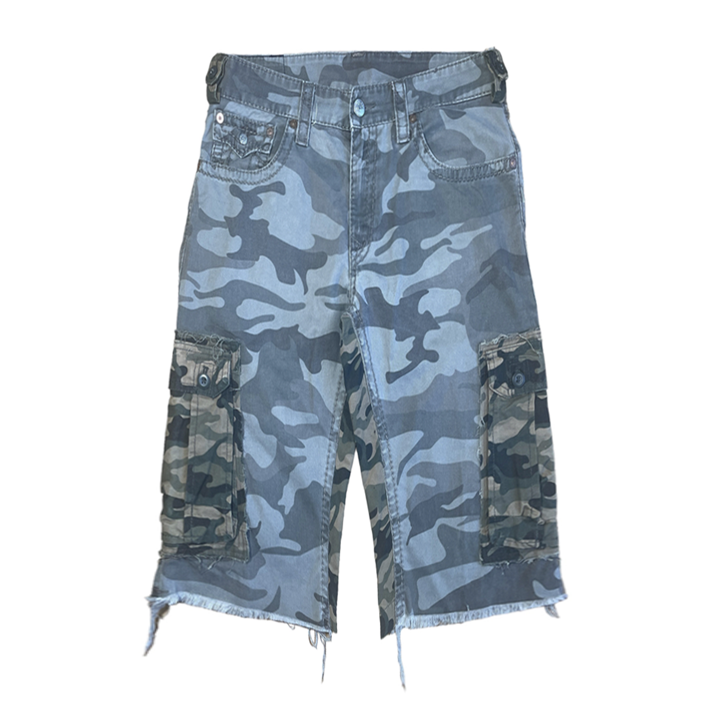 True Religion Camo Cargo Shorts 32"