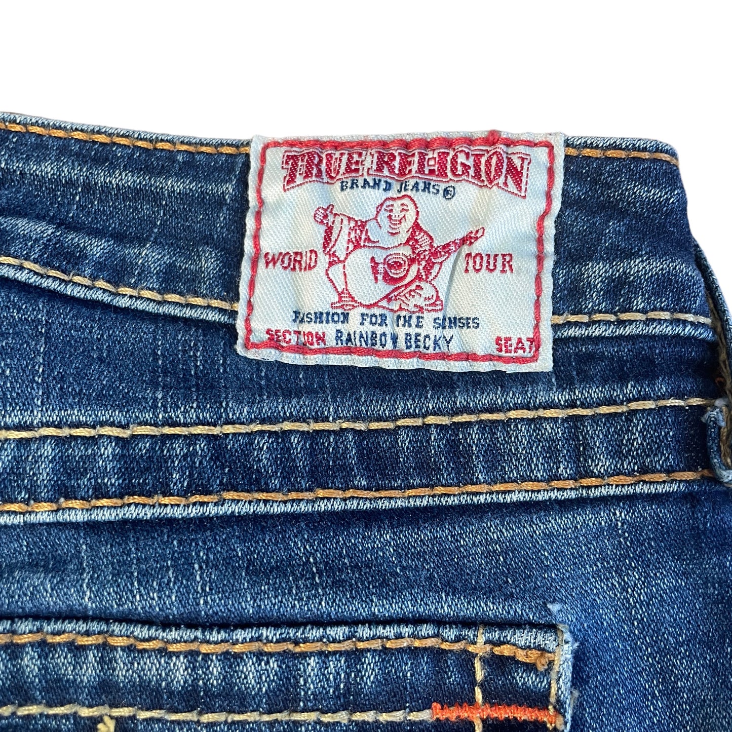 True Religion Jeans Thigh Repair rainbow stitch 30"-32"