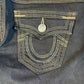 True Religion Jeans Black Denim Thigh Repair Pant 30"-32"