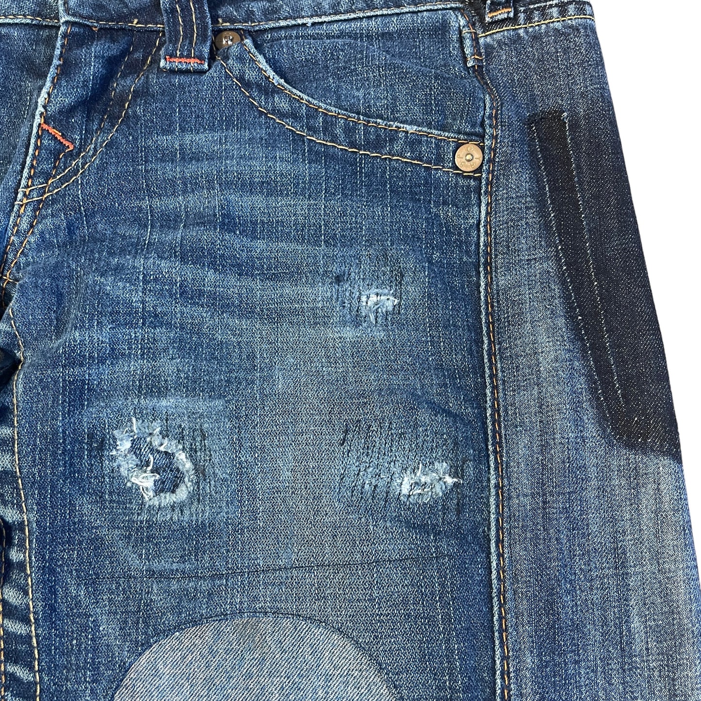 True Religion Jeans Thigh Repair  30"-32"