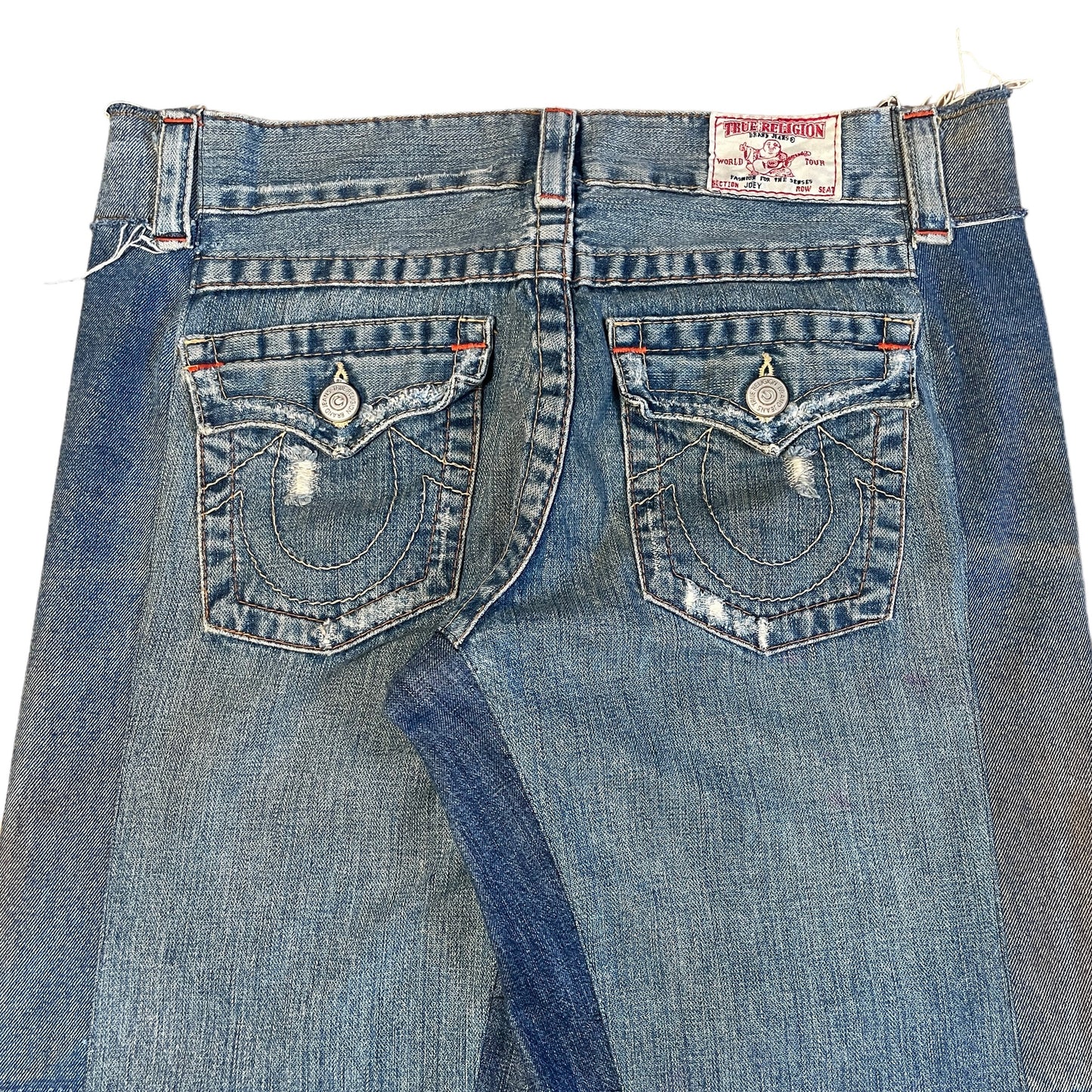 True Religion Jeans Stone Washed Thigh Repair 30"-32"