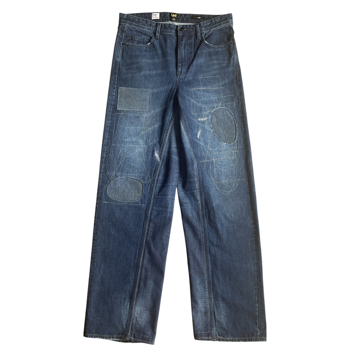 Lee Selvedge Denim - Repaired Adjusted leg (Baggy) Repaired Thigh 
