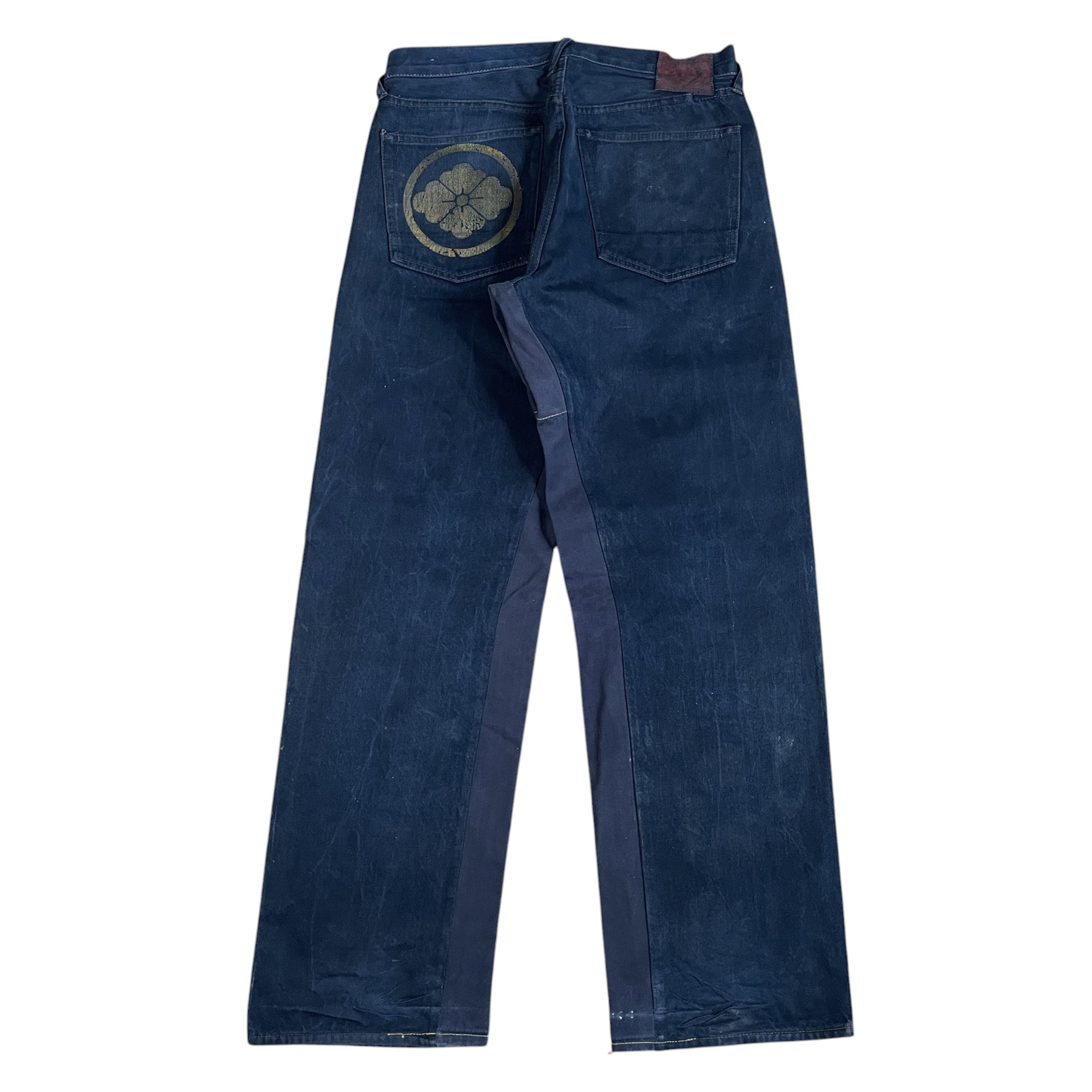 Evisu - Selvedge Denim. Repaired Adjusted leg (Baggy) Over