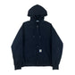Carhartt WIP - Square Logo YKK Zip Hoodie, Raglan sleeve Sun faded Black fleece - [004]