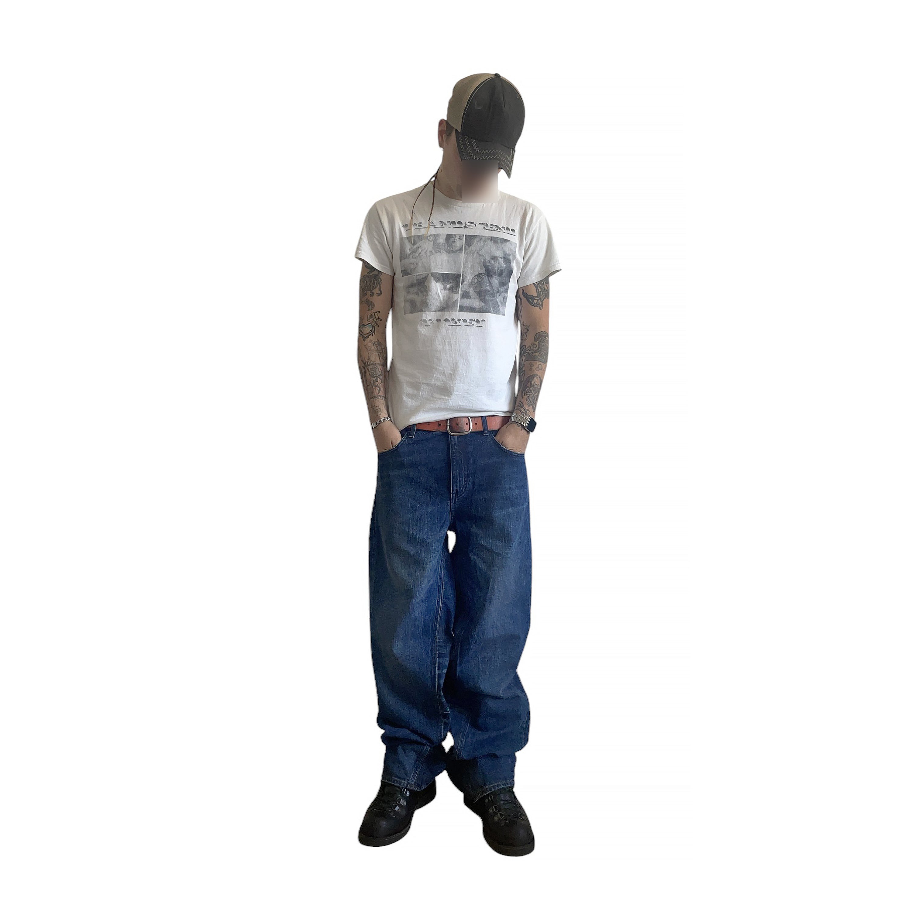 BEAMS×Lee FadedBGGY SP Faded Indigo Lee Selvedge Denim - Repaired Adjusted leg (Baggy),Thigh