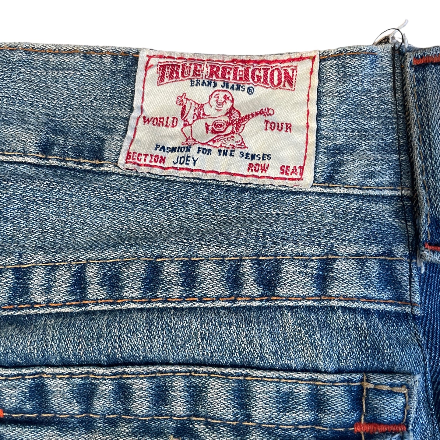 True Religion Jeans Stone Washed Thigh Repair 30"-32"