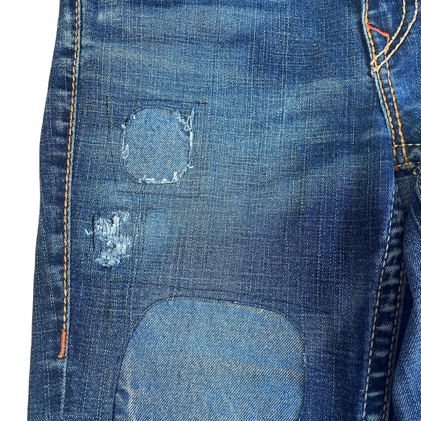 True Religion Jeans Thigh Repair rainbow stitch 30"-32"