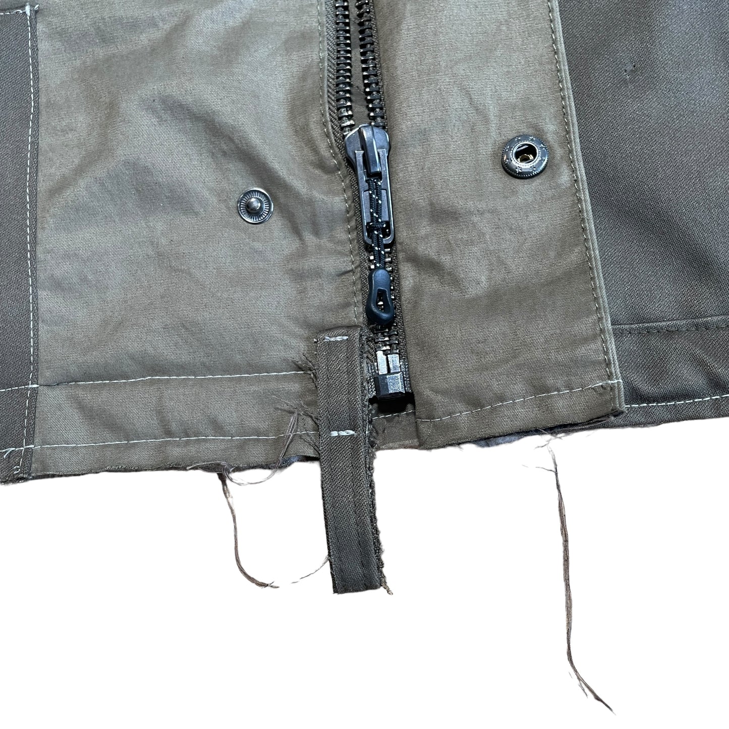 Repaired Military Snow Parka/ N3-B Style Jacket MOD Fur Trim Cropped Waxed Look Beige [008]