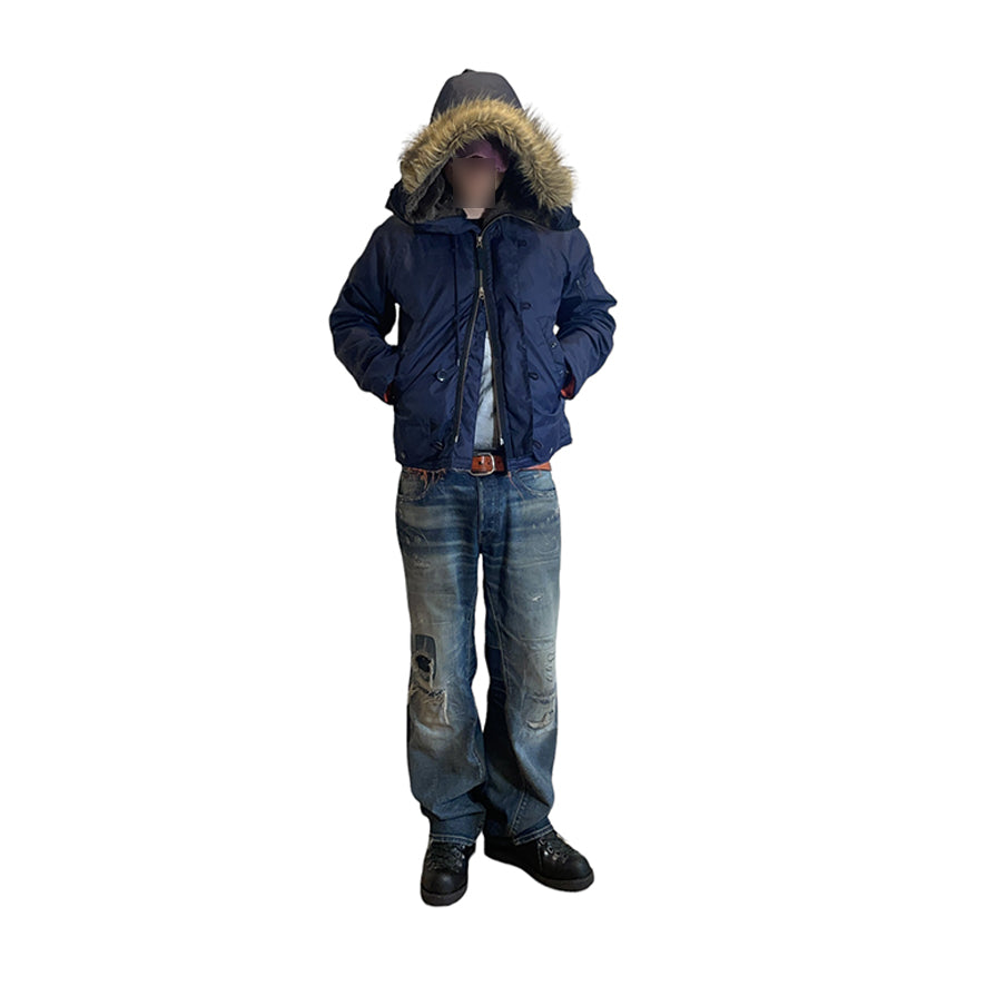 Repaired Military TYPE N-3B Style Nylon Jacket MOD Navy [002]