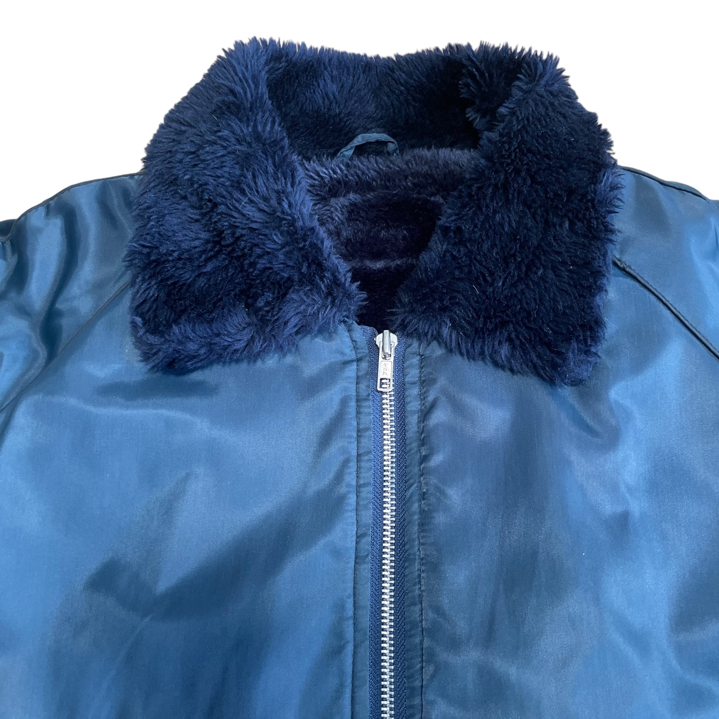 Repaired Military Type B-15 Style Jacket MOD Fur Collar Fur lining Raglan sleeve Diesel blue [009]