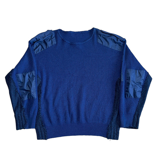 Repaired Military Commando Sweater Mohair/Wool knit. [001]