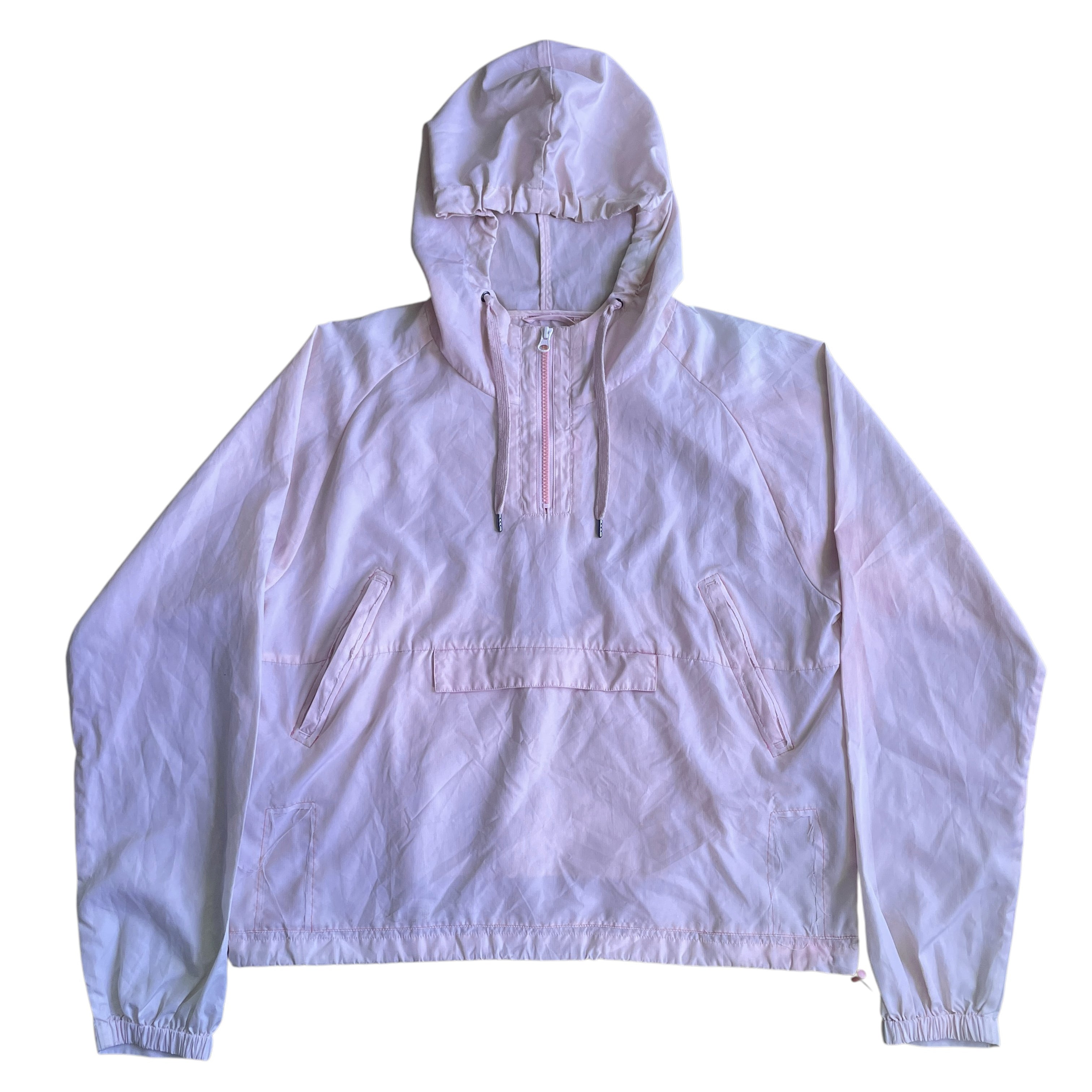Over-dyed pink Ripstop Anorak - USN Rain parka style. [003