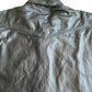 Repaired Black Leather Overshirt/Jacket - Military style pocket reinforcement. [001]
