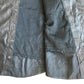 Repaired Black Leather Overshirt/Jacket - Military style pocket reinforcement. [001]