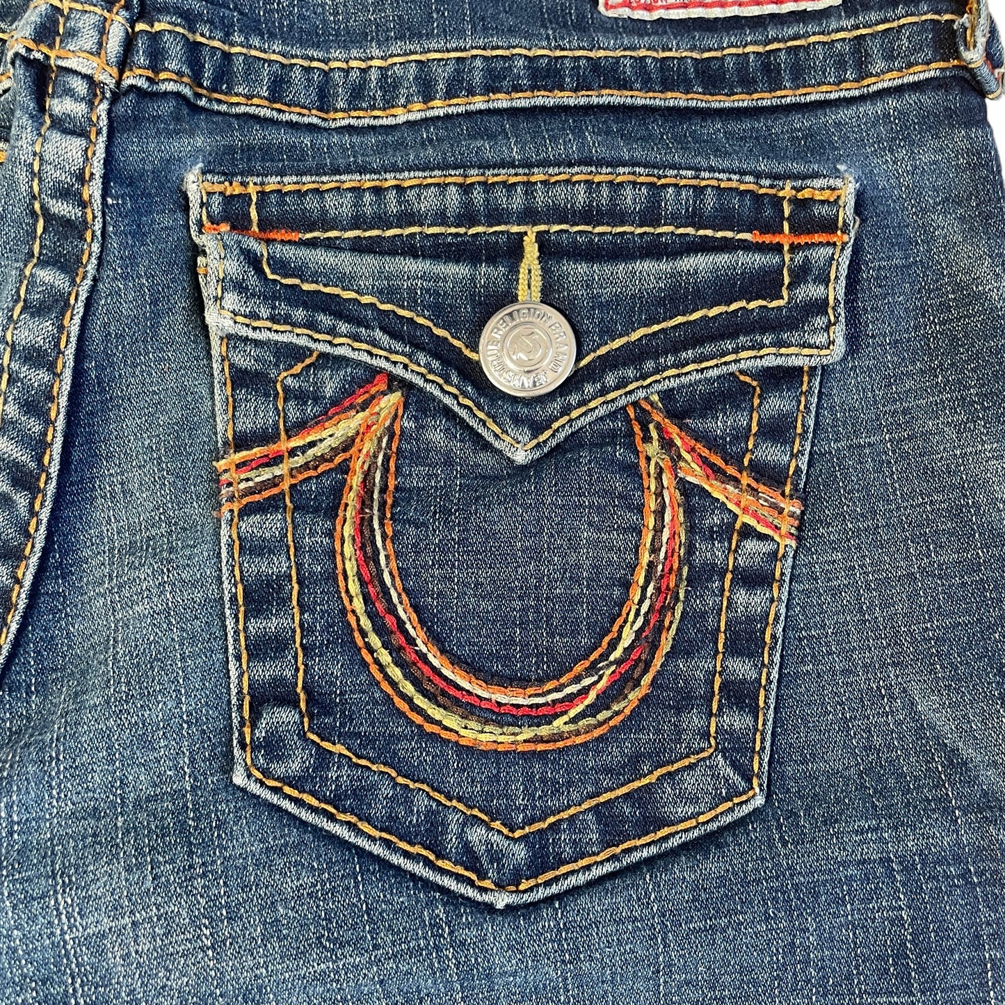 True Religion Jeans Thigh Repair rainbow stitch 30"-32"