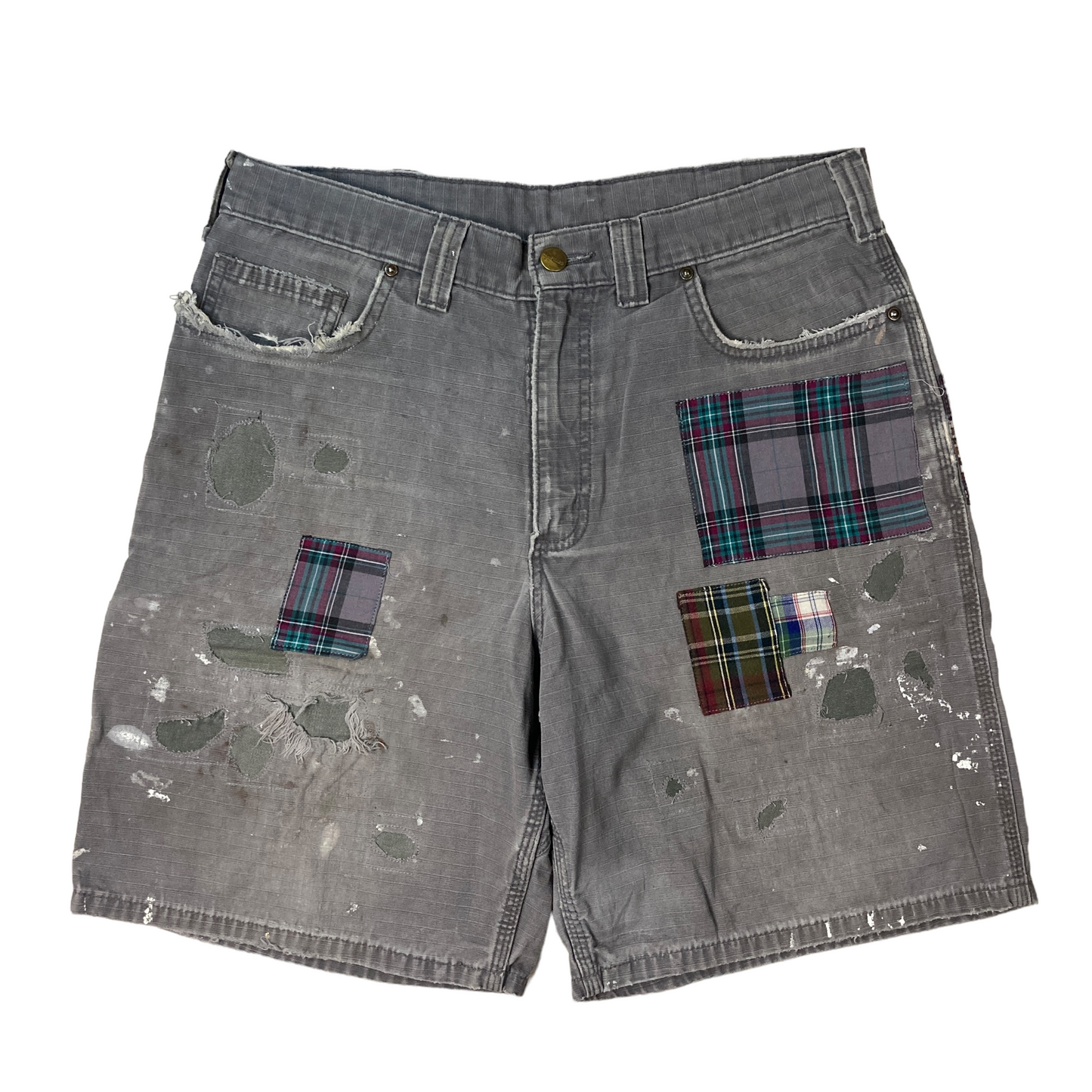 Carhartt Grey Patchwork Painter Shorts [ 043 ]