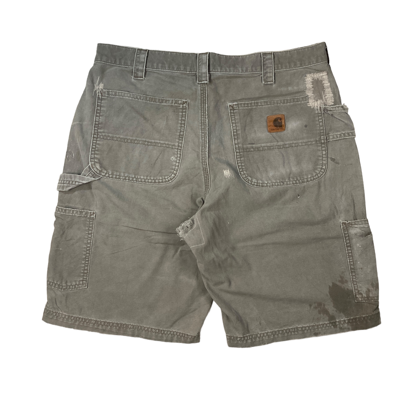 Carhartt Grey Plaid Patchwork Painter Shorts [ 048 ]