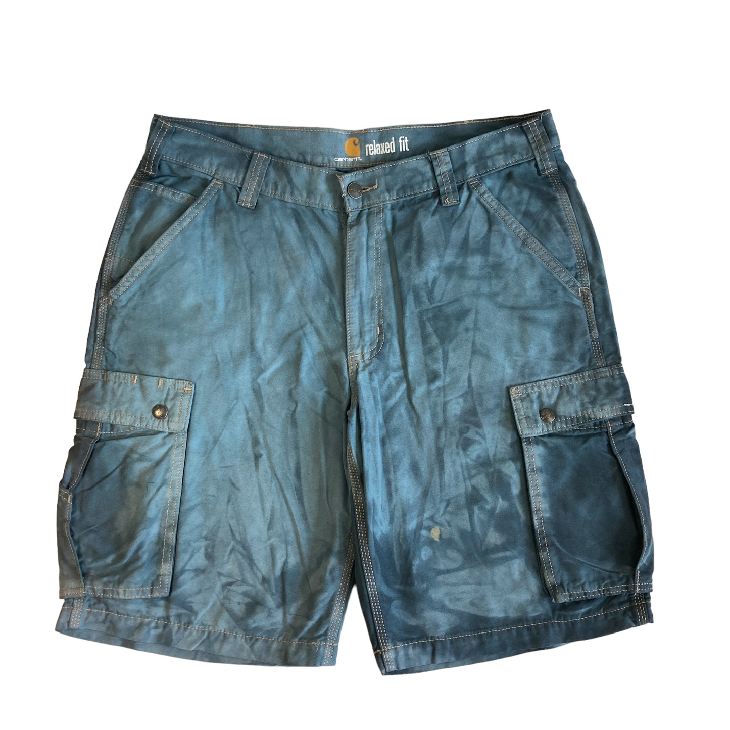 Carhartt Blue Over-dye Cargo Shorts [ 009 ]