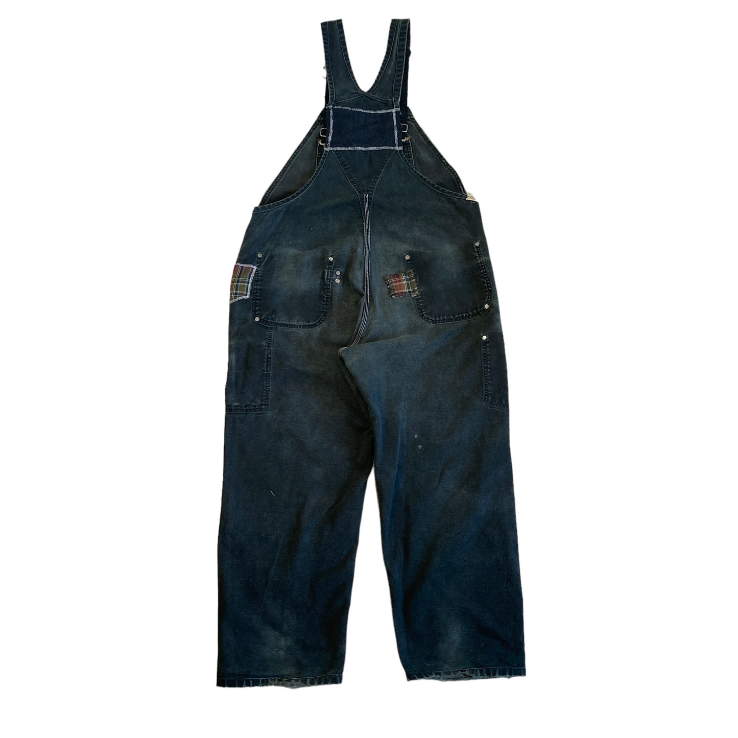 Carhartt Black Overall Plaid Repair and Strap Replacement [ 066 ]