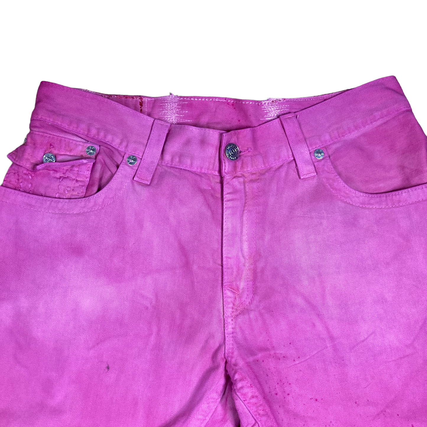 True Religion Pink Over-dye Herringbone Pant 33"