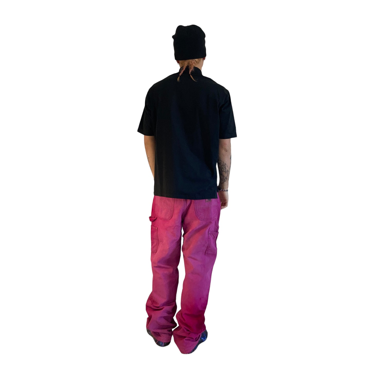 Carhartt Pink Re-Active Plaid Patch Painter Pant [ 004 ]