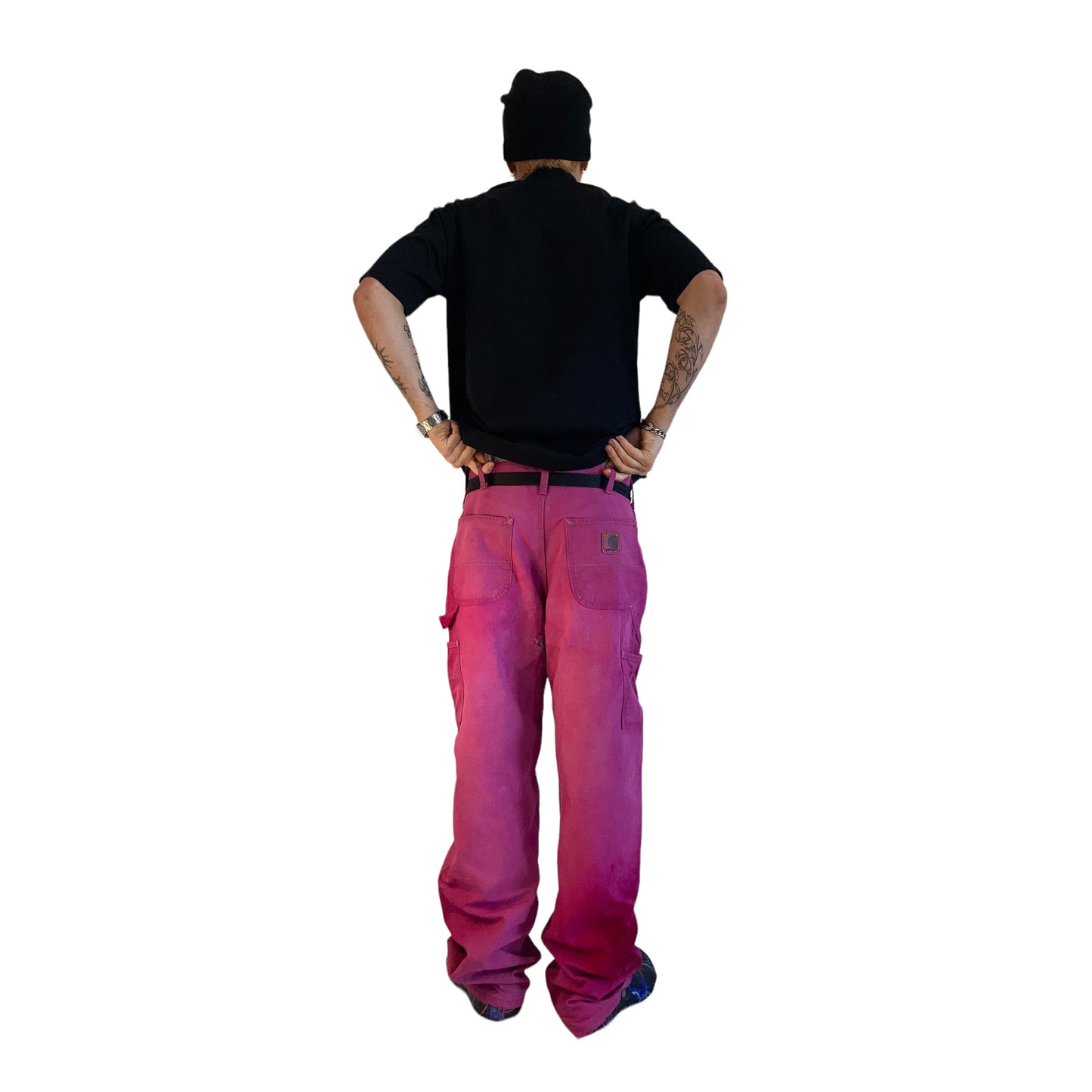 Carhartt Pink Re-Active Plaid Patch Painter Pant [ 004 ]