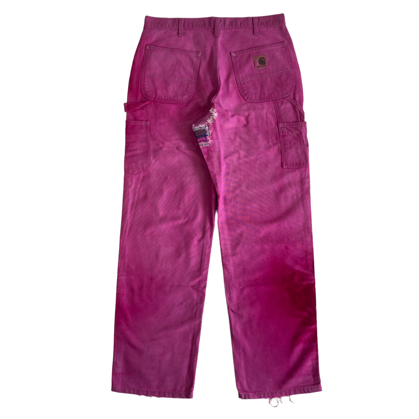 Carhartt Pink Re-Active Plaid Patch Painter Pant [ 004 ]