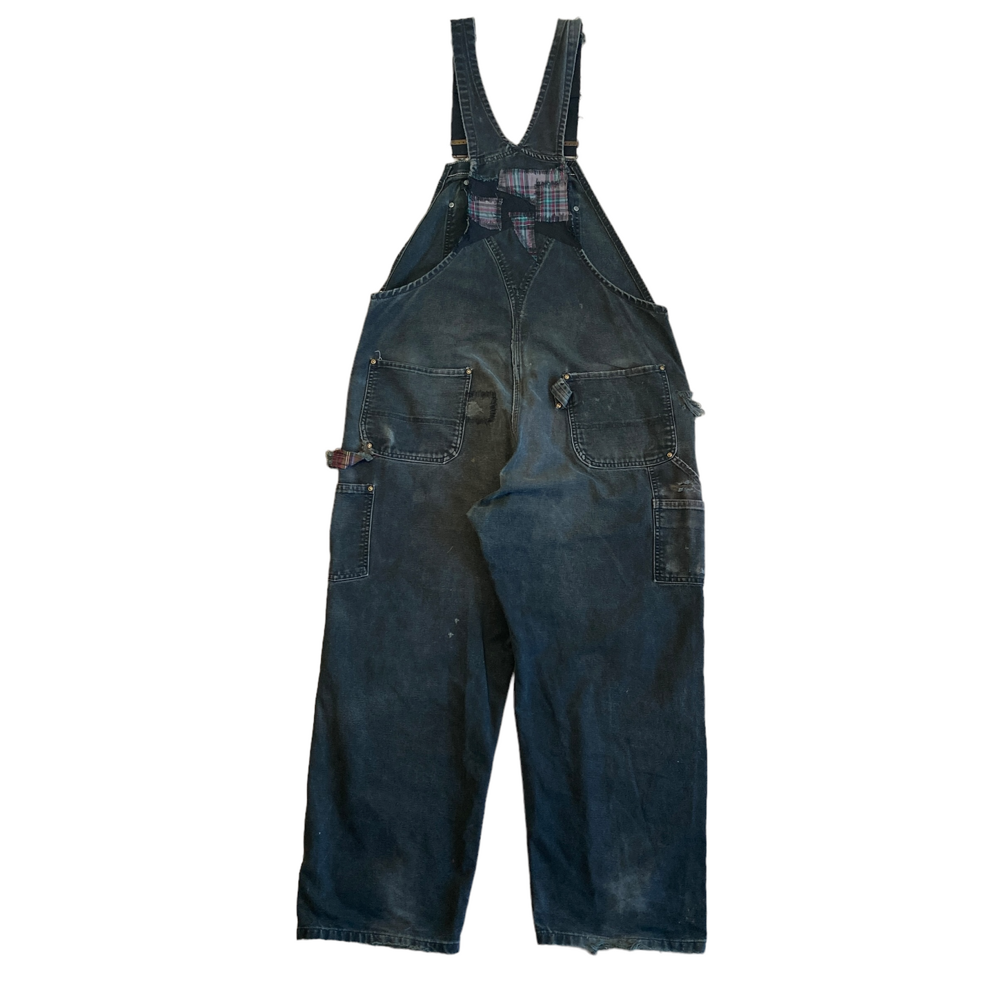 Carhartt Black Overall Plaid Repair and Strap Replacement [ 066 ]