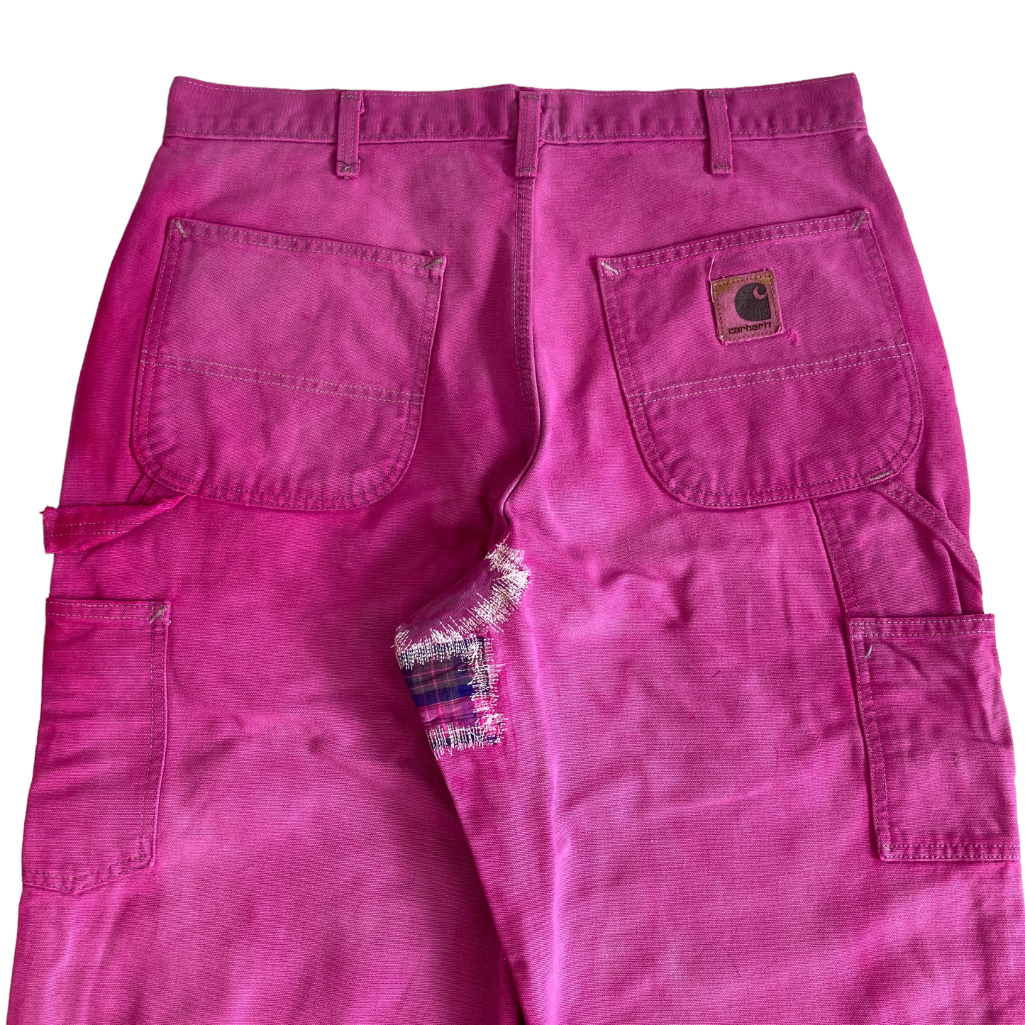 Carhartt Pink Re-Active Plaid Patch Painter Pant [ 004 ]