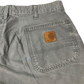 Carhartt Grey Pleated Raw Hem Shorts [ 040 ]