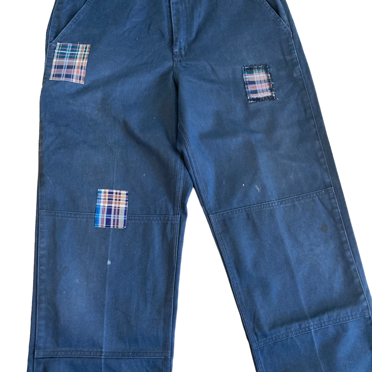 Carhartt Navy Plaid Patchwork Chino Pant  [ 028 ]