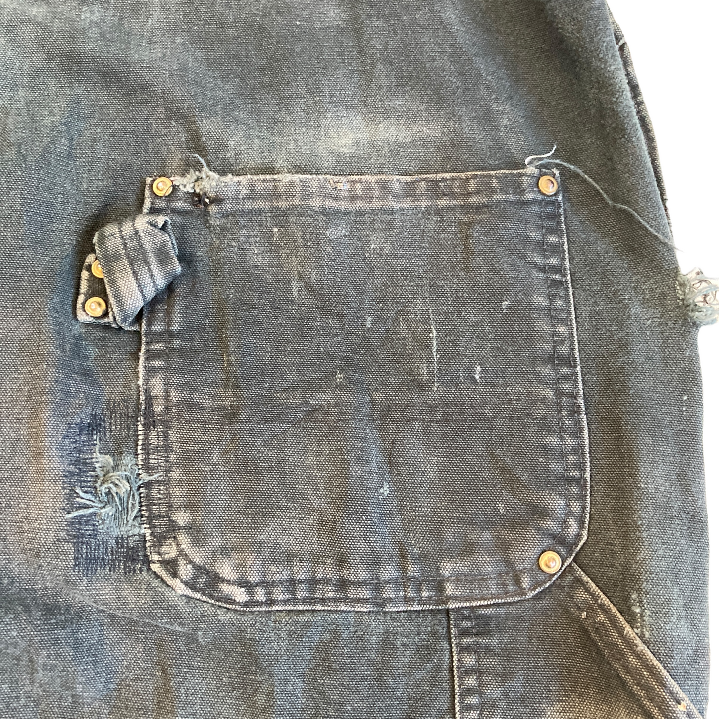 Carhartt Black Overall Plaid Patch Repair [ 067 ]