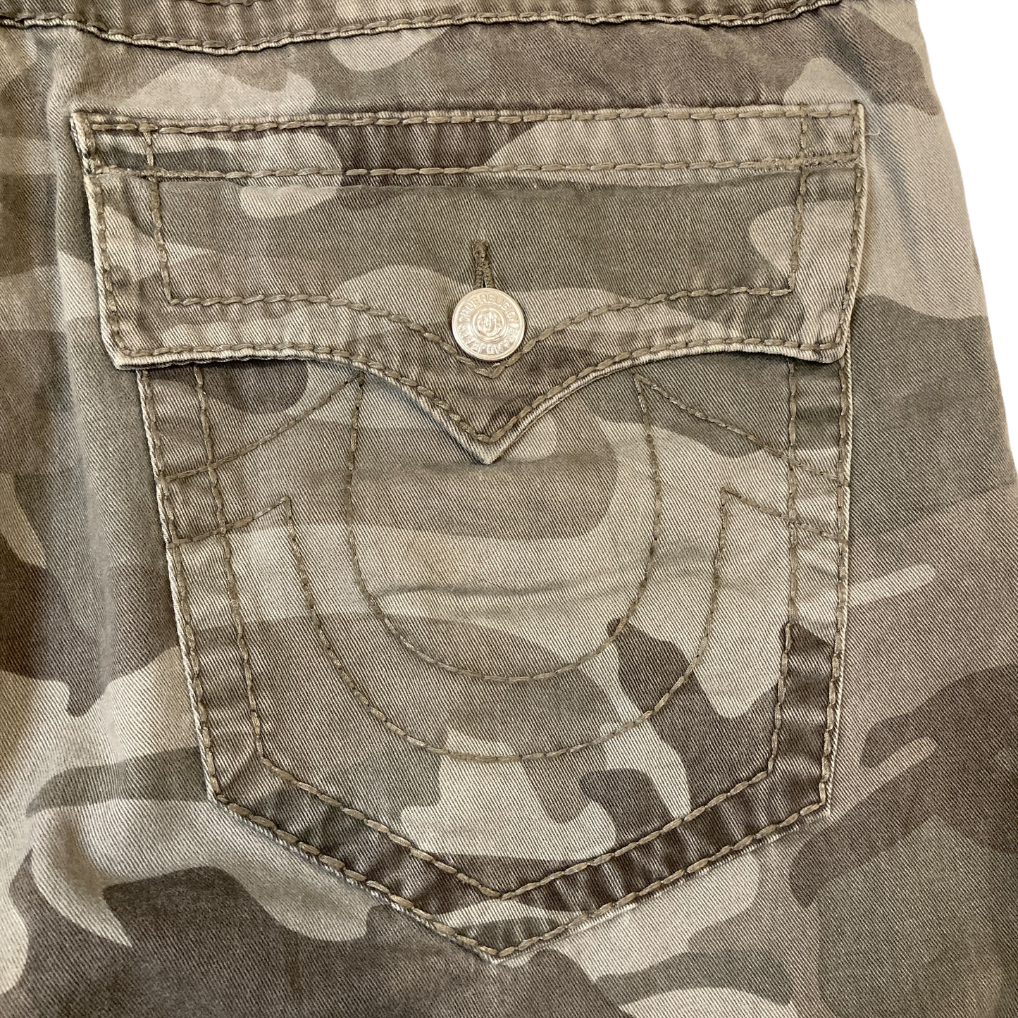 True Religion Cotton Cut Off Camo Short 36"