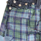 True Religion Deconstructed Plaid Denim Skirt 28"