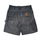 Carhartt Black Plaid Repaired Painter Shorts [ 042 ]