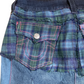 True Religion Deconstructed Plaid Denim Skirt 28"