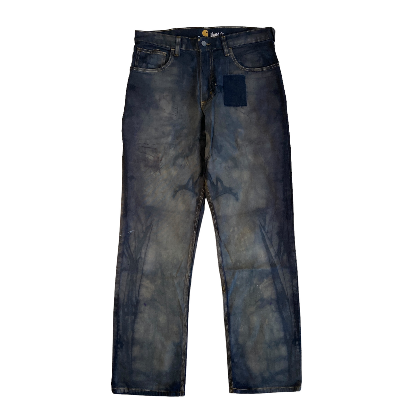 Carhartt Black Re-Active Dye Contrast Stitch Pant [ 020 ]